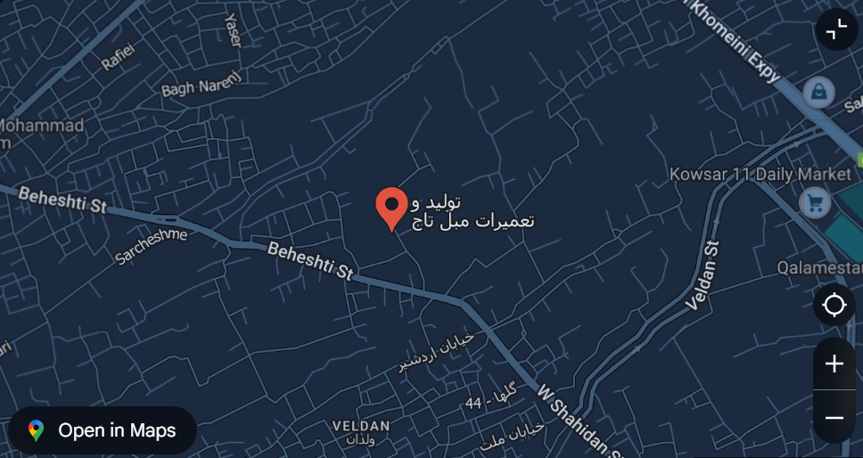 ادرس ما-تولید و فروش مبل تاج در اصفهان _ تولیدی مبل در اصفهان
